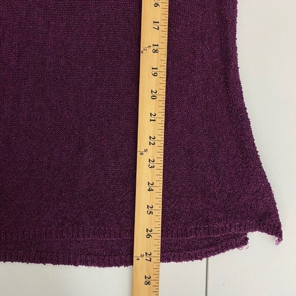 Chicos Design Tank Top Womens Size 2 US L Knit Purple Mesh See Through - Picture 8 of 8